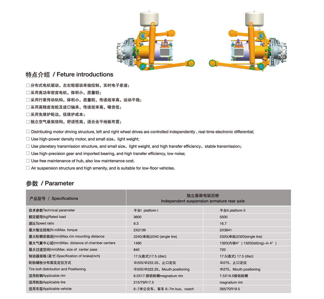低地板公交车前空气悬梁